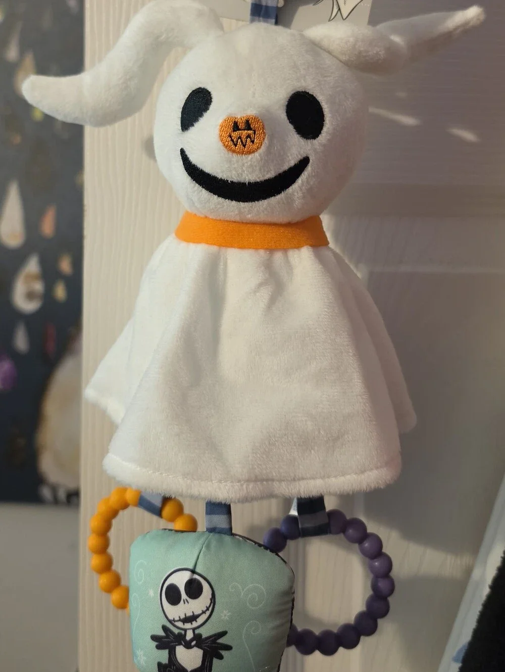 Zero Baby Rattle Nightmare Before Christmas Baby Toy NMBC Activity Toy NWT